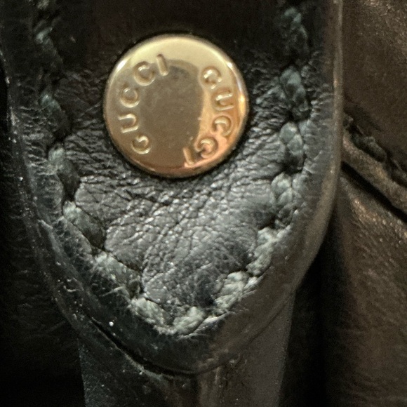 Authentic GUCCI GG Sukey Shoulder HandBag Guccissima Leather Black -PreOwned - Picture 16 of 16